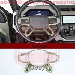 For 22-24 Land Rover Defender V8 Green ABS Interior Steering Wheel Cover trim 1X