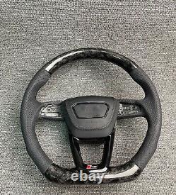 For Audi A3 A4 A5 Q3 Q5 Q7 Q8 S3 S5 RS5 Forged Carbon Fiber Steering wheel+Cover