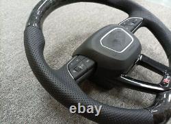 For Audi A3 A4 A5 Q3 Q5 Q7 Q8 S3 S5 RS5 Forged Carbon Fiber Steering wheel+Cover
