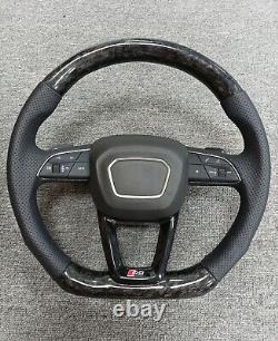 For Audi A3 A4 A5 Q3 Q5 Q7 Q8 S3 S5 RS5 Forged Carbon Fiber Steering wheel+Cover