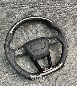 For Audi A3 A4 A5 Q3 Q5 Q7 Q8 S3 S5 RS5 Forged Carbon Fiber Steering wheel+Cover