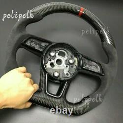 For Audi A3 S3 A4 S4 B9 A5 S5 17-19 Customized Carbon Fiber Steering Wheel Cover