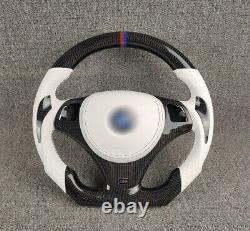 For BMW 3 Series E90 E91 E92/1 Series E81 E82 Carbon fiber Steering wheel+Cover