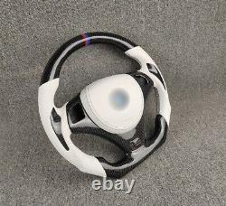 For BMW 3 Series E90 E91 E92/1 Series E81 E82 Carbon fiber Steering wheel+Cover