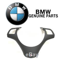 For BMW E84 E88 E90 E92 Front Multi Function Black M Steering Wheel Trim Cover