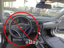 For BMW E87 E90 E91 E92 E93 2005-2008 Carbon Fiber Steering Wheel Trim Cover