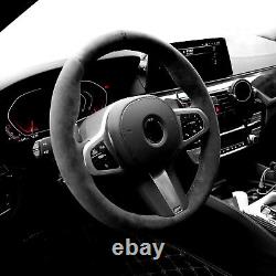 For BMW F44 G20 G22 G23 G26 G30 G11 M Sport Steering Wheel Cover Alcantara S3