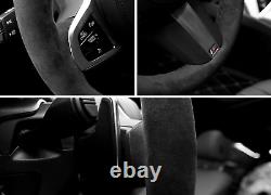 For BMW F44 G20 G22 G23 G26 G30 G11 M Sport Steering Wheel Cover Alcantara S3
