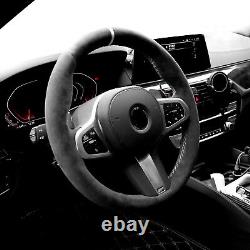 For BMW G12 G14 G15 G01 G02 G05 G06 M Sport Steering Wheel Cover Alcantara S3