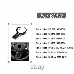 For BMW M2 F87 M3 F80 M4 M5 M6 F12 X6M Carbon Fiber Steering Wheel Trim /w Black