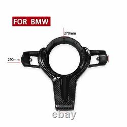 For BMW M2 F87 M3 F80 M4 M5 M6 F12 X6M Carbon Fiber Steering Wheel /w Base Black