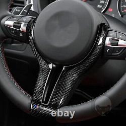 For BMW M2 F87 M3 F80 M4 M5 M6 F12 X6M Carbon Fiber Steering Wheel /w Base Black