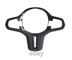 For BMW M/M2/3/4/5/6 X1/3/4/5/6/7 Real Carbon Fiber Steering Wheel Cover Replace