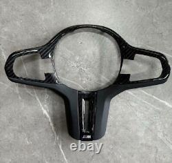 For BMW M/M2/3/4/5/6 X1/3/4/5/6/7 Real Carbon Fiber Steering Wheel Cover Replace