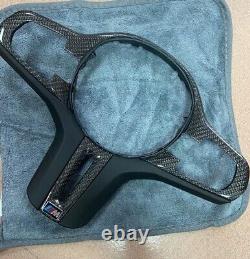 For BMW M/M2/3/4/5/6 X1/3/4/5/6/7 Real Carbon Fiber Steering Wheel Cover Replace