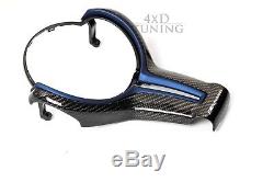For BMW M Se M2 M3 M4 M5 M6 Carbon Fiber Steering Wheel Cover Trim Blue And Red