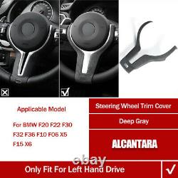 For BMW M-Sport F20 F22 F30 F32 F10 F06 F15 Alcantara Steering Wheel Trim Cover
