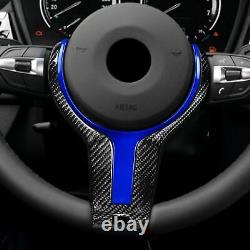 For BMW Para1 3 4 5 6 X5 X6 M-sport Steering Wheel Replacement Cover Trim Blue