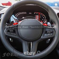 For BMW X6 G06 X6M F96 2020-2022 Carbon Fiber Car Steering Wheel Frame Cover