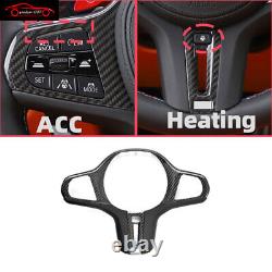 For BMW X7 G07 2019-2023 Carbon Fiber Steering Wheel Cover Frame Accessories