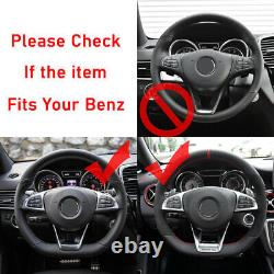 For Benz Amg A45 C63 E63 Cla45 Cls63 Real Carbon Fiber Steering Wheel Trim Cover