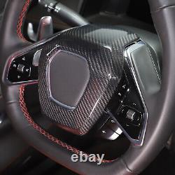 For C8 Corvette Carbon Fiber Steering Wheel Center Surround Cover 2020 2024