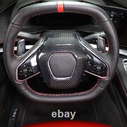 For C8 Corvette Carbon Fiber Steering Wheel Center Surround Cover 2020 2024