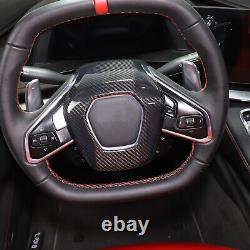 For C8 Corvette Carbon Fiber Steering Wheel Center Surround Cover 2020 2024