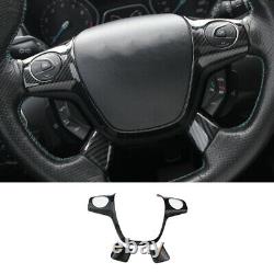 For Ford Focus ST RS 2012-2014 ABS Carbon Fiber Steering Wheel Button Cover Trim
