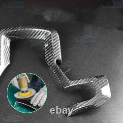 For Ford Raptor F-150 15-20 Dry Carbon Fiber Interior Steering Wheel Cover Trim
