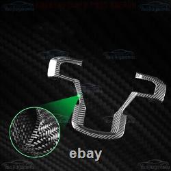 For Ford Raptor F-150 15-20 Dry Carbon Fiber Interior Steering Wheel Cover Trim