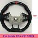 For HONDA CR-V 2017-2021 CRV Real Carbon Fiber Steering Wheel Sports Cover Trim
