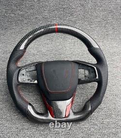 For Honda Civic 10th 2016-20 Real Carbon Fiber Racing Sport Steering wheel Frame