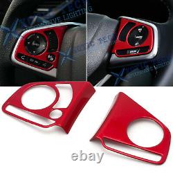 For Honda Civic 2016-2020 10th Inner Red Steering Wheel Switch Frame Cover Trims