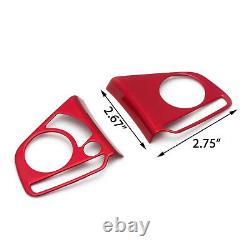 For Honda Civic 2016-2020 10th Inner Red Steering Wheel Switch Frame Cover Trims