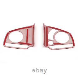 For Honda Civic 2016-2020 10th Inner Red Steering Wheel Switch Frame Cover Trims