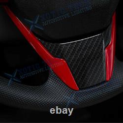 For Honda Civic 2016-2020 Interior Steering Wheel Frame Lip Decor Cover Trim Kit