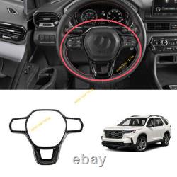 For Honda Pilot 2023-2025 ABS Carbon Fiber Steering Wheel Frame Cover Trim