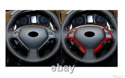 For Infiniti G37 EX37 G25 Q40 13-15 Red Carbon Fiber Steering Wheel Cover