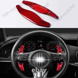 For Kia Forte 2019-2024 Red Carbon Fiber Steering Wheel Shift Paddle Extension