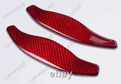 For Kia Forte 2019-2024 Red Carbon Fiber Steering Wheel Shift Paddle Extension