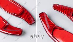 For Kia Forte 2019-2024 Red Carbon Fiber Steering Wheel Shift Paddle Extension