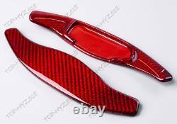 For Kia Forte 2019-2024 Red Carbon Fiber Steering Wheel Shift Paddle Extension