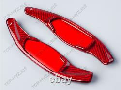 For Kia Forte 2019-2024 Red Carbon Fiber Steering Wheel Shift Paddle Extension