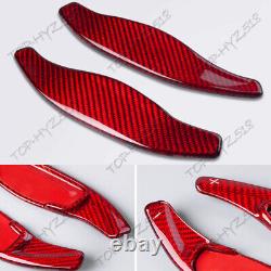 For Kia Forte 2019-2024 Red Carbon Fiber Steering Wheel Shift Paddle Extension