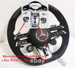 For Mercedes Benz W213 W290 W232 W223 AMG Steering Wheel Paddles+Cover Upgrade