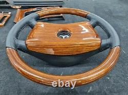 For Mercedes W126 C126 W123 C123 W124 W201 Zebrano Center Horn Cover Cap S. Wheel