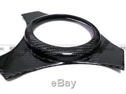 For Mitsubishi EVO 7 8 9 Carbon Fiber Steering Wheel Cover Accessories Trim