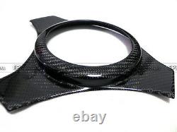 For Mitsubishi EVO 7 8 9 Carbon Fiber Trim Interior Steering Wheel Cover Bodykit