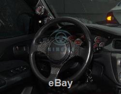 For Mitsubishi Lancer EVO 7 8 9 Dry Carbon Fiber Car Inside Steering Wheel Cover